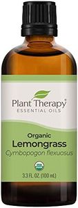 Plant Therapy Lemongrass Organic Essential Oil | 100% Pure, USDA Certified Organic, Undiluted | 100 mL (3.3 oz)