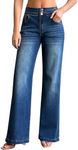 roswear Women's Wide Leg Jeans Casu