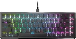 Roccat Vulcan II Mini–65% Optical PC Gaming Keyboard with Customizable RGB Illumination, Detachable Cable, Button Duplicator, On-board profiles, Aluminum Plate, 100 million Keystroke Durability -Black