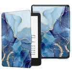 FINTIE Slimshell Case for 6.8" Kindle Paperwhite (11th Generation-2021) and Kindle Paperwhite Signature Edition - Premium Lightweight PU Leather Cover with Auto Sleep/Wake, (Z-Ocean Marble)