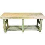 MG Timber Products: Indoor/Outdoor Wooden Workbench/Potting Table/BBQ Table/Pizza Oven Table/Garden Table (Single Shelf, 4FT - COMPACT)