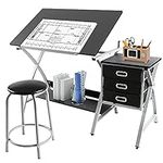 Yaheetech Drafting Desk, Drawing Ta