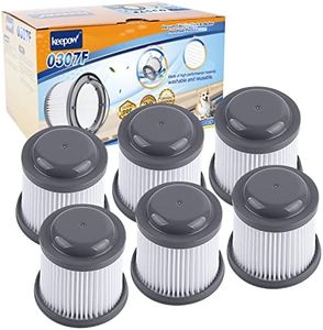 KEEPOW Pivot Vacuum Filter Replacement for Black and Decker Handheld Vacuum BDH2000PL PHV1410 PHV1810 PHV1210, PVF110 Filters, 6 Pack