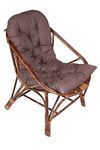 Novelty Cane Art Living Room Rattan Arm Chair with Cushion