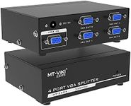 MT-VIKI 4 Port Powered VGA Splitter 1 in 4 out 350Mhz Video Distribution Duplicator for 1 PC to 4 Monitors Projector