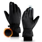 MOKANI Winter Gloves Men, Ski Gloves Touch Screen Gloves Waterproof Thermal Heated Gloves for Skiing Cycling Snowboard Motorcycle Working Running Outdoor Sports