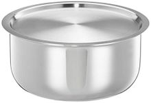 Amazon Brand - Solimo Triply Tope With Stainless Steel Lid, 24Cm,5Liter