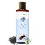 EARTH LIKE Cold Pressed Kalonji Oil (100ml) – Pure & Natural Black Seed Oil for Hair Growth, Strengthening, Scalp Wellness & Texture Enhancement – Fragrance-Free, Vegan, Dermatologically Tested