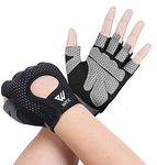 WESTWOOD FOX WFX Weight Lifting Gloves for Men Women Gym gloves with Wrist Wrap Support for Workout Training, Exercise Fitness, Hanging, Pull ups, Cycling (Medium, Black)