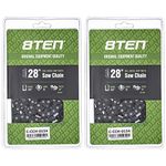 8TEN Full Chisel Skip Tooth Chainsaw Chain 28 Inch .058 3/8 93DL for Husqvarna 262XP Poulan 475 Jonsered 2065 (2 Pack)