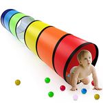 Kids Play Tunnel for Toddlers Colorful Pop Up Baby Tunnel for Kids to Crawl Through 6 Foot Toddler Toys or Gift for Infant Children or Dog kids toys for Indoor Outdoor