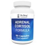 Dr. Berg’s Adrenal & Cortisol Formula - Supplement for Hormone Balance, Stress, & Focus - Support for Healthy Adrenal Gland - Vegetarian Ingredients 90 Capsules