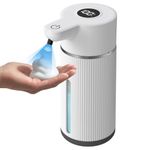 Costar Auto Soap Dispenser, Rechargeable Sensor Hand Wash Dispenser with Digital Electricity Screen, 450ML Large Capacity, 4 Speed Adjustable Foaming Dispenser for Bathroom, Kitchen, Office, White