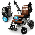 Majestic IQ-8000 Electric Wheelchairs for Adults,Foldable Lightweight Electric Wheelchair (Silver (Wider Seat), Taba Cushion)