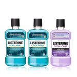 Listerine Cool Mint Mouthwash - 250ml (Pack of 2) with Total Care Mild Taste 250ml (Free)