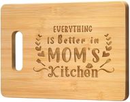 Gifts for Mom from Daughters Son, Best Mom Birthday Gift Ideas - Unique Engraved Bamboo Cutting Board for Mom with Warm Saying, Useful Kitchen Gift for Mom Birthday, Mother's Day or Christmas