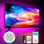 Volivo LED Strip Lights 16.4ft TV LED Backlight for 75-85 Inch TV RGB LED Strip USB Powered, Led Lights for Behind TV Led Lighting Work with Remote , Smart TV Led Lights That Sync with TV Picture