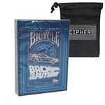 Bicycle Back To The Future Playing Cards - Fully Custom Themed Poker Sized Cards - Includes Cipher Playing Cards Bag