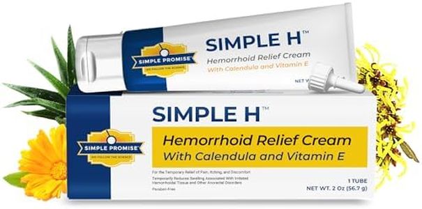 Simple Promise – Simple H Hemorrhoid Cream – Gentle Fast-Absorbing Formula with 28 Potent Ingredients & Enhanced Delivery System – Paraben-Free, Promotes Comfort & Relief, 2 oz