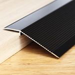 Trimold Aluminum Floor Transition Strip Flooring Reducer, Suitable for Doorways Threshold Ramp Tile Laminate, Bridge The Height Between 8-40mm (0.9m x 100mm, Matte Black)