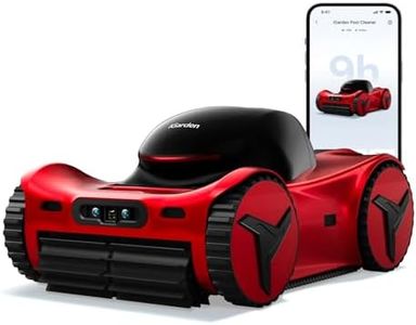 iGarden Robotic Pool Cleaner M1 AI Series, 9H Runtime, AI Dual-Camera Vision, 5,019 GPH Suction, Smart Navigation, Wall & Waterline Cleaning for Above & In-Ground Pools