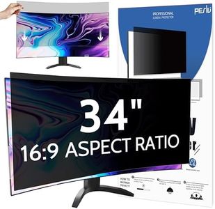 Peslv Computer Privacy Screen 34 Inch for 21:9 Curved Monitor, Removable 34inch Anti Blue Light Anti Glare Monitor Privacy Filter Shield