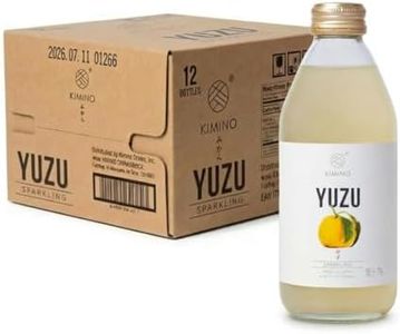 Kimino Sparkling Yuzu Juice - Japanese Yuzu Drink, All Natural Ingredients, Organic Sugar Cane, Hand Picked Shikoku - Sparkling Soda, Vitamin C Antioxidants, Healthy Alternative - 8.45 Fl Oz, 12 Pack