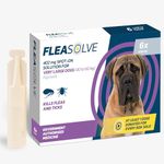 FleaSolve x 6 - Flea & Tick Treatment for Extra Large Dogs 40-60 kg - Spot On Flea and Tick Treatment Very Large Dogs XL - 6 Pipettes