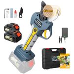 Prunarbo Electric Secateurs Cordless Pruning Shears 50MM 18V Brushless 2x4.0Ah Battery LCD Display Screen Garden Tools, Secateur Compatible with Makita Batteries (PR-E50)