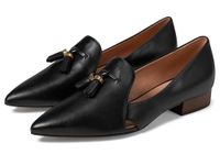 Cole Haan Women's Vanya Tassel Flats Loafer, Black Leather, 11