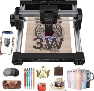 ATOMSTACK Swift Mini 3W Laser Engraver with Safety Goggles, 100% Pre-Assembled Portable Machine, AI Software, 135x145mm Area, WiFi/USB Connection for Wood Leather DIY Crafts (3W)