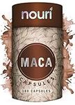 NOURI Maca Root Capsules | High Strength (5000mg) 180 Capsules | 6 Month Supply | 100% Pure Peruvian Maca Root for Man & Woman