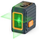CIGMAN Green Laser Level with Self-Levelling and Manual Modes, 30m Range (Pulse Mode Extend 50m with Receiver), 4 Brightness Levels, ±0.3mm/m High Precision, Includes 2 AA Batteries & Mounting Bracket