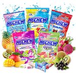 Hi Chew Variety Pack - Japanese Hi Chews Candy Bulk includes Hi-Chew Tropical Mix 100g, Superfruit Mix 100g, Sweet & Sour Mix 90g, Fantasy Mix 85g, Soda Pop Mix 80g - in BoomQQ special packaging