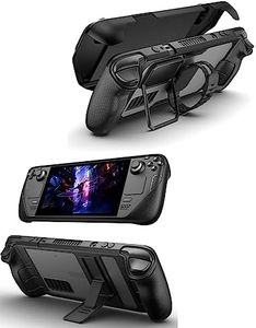 JSAUX PC0104 ModCase for Steam Deck + PC0105 Steam Deck Case with Adjustable Angle Stand