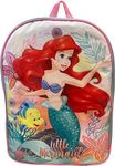 Ruz Kid's Licensed 15 Inch School Bag Backpack, Multicolor, Large, Little Mermaid