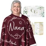 Best Nana Blanket Throw, Gifts for Nana Birthday Gifts for Grandma Blanket, Grandma Gifts for Birthday, Grandparents Day Gifts, Nana Gifts from Grandkids, Nana Mothers Day Blanket for Grandma, Merlot