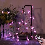 HDNICEZM Flamingo Decorative String Lights, 13.85 Ft 40 Cold White LED Weatherproof Battery Operated 8 Modes Spring Fairy Lights for Holiday Parties Bedrooms Weddings Gardens with Remote and Timer