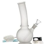 Mini Bong Glass Bong, Oil Rig Bongs with 14.5mm Recycling Tornado Filter Glass Water Bongs hookahs (8.2"Glowing Bongs)