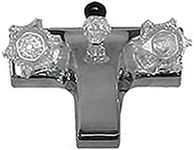 RV Faucet, Lav-A-Shower, Chrome w/Clear Knobs by Utopia