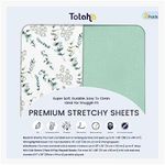 TotAha Botanical Pack and Play Sheets Fitted, Compatible with Graco Pack N Play Playard Crib, Babyletto, Dream on Me, Baby Trend, and Other Playpen Mattress, Premium Soft Mini Crib Sheets, 2 Pack