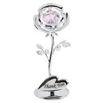 Crystocraft Keepsake Gift - Celebration Rose Gift Ornament THANK YOU with Swarvoski Crystal Elements by Widdop Bingham