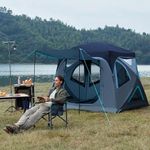 TIMBER RIDGE Pop-Up Portable Weather Resistant Camping Hub Tent, Easy Instant 60 Second Set-Up, 4 Person Tents for Camping, Blue