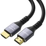 HDMI® Cable, Heavy-Duty 8K HDMI® Cable 20FT, 48Gbps Ultra HD Cord, Supports 8K@60Hz 4K@120Hz, eARC, HDR, HDCP 2.2 2.3, for Laptop, Monitor, Switch, PS5/PS4, Xbox, Dolby, Series X, UHD TV -20ft