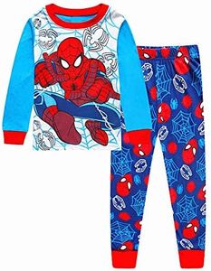 N‘aix Spiderman Children's Pajamas Set 2-7T PJS Cotton Sleepwear Little Boys Kids Pajamas (Spiderman-T9, 5T)