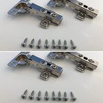 NELI Set of 4 Hinges with Soft-Close for Besta cabinets with 4 Hinges and 16 Screws