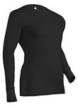 Indera Men's Expedition Weight Cotton Raschel Knit Thermal Underwear Top Black