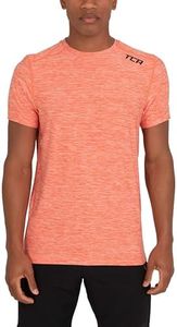 TCA Men’s Galaxy Short Sleeve Running Gym Top - Burnt Orange, XX-Large