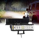 Chelhead 18W 6 inch Led Light Bar with Side Shooter,Waterproof Work Light Off Road Driving Light Flood Spot Beam Combo Fog Light Compatible with Truck Pickup ATV SUV UTV Boat