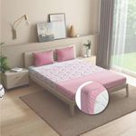 Wakefit Bedsheet For Queen Size,Bedsheet For Queen Size Bed,Fitted Bedsheets Queen Size,Queen Size Bedsheet,144 Tc 100% Cotton With 2 Pillow Covers(Elastic Fitted Sheet 72X60: Florenza),Pink